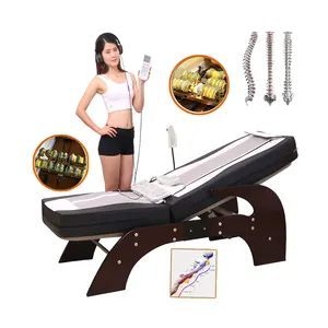 Premium Wervelkolomzorgtherapie Meester Jade Bed Stenen Roller Chiropractische Full Body Lift-Up-Down Massagetafel Infrarood Massagebed