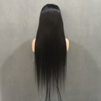 Cheveux humains vierges brésiliens noirs naturels perruque Hd Lace Front sans colle paquets de cheveux avec Lace Frontal perruque pour les femmes noires