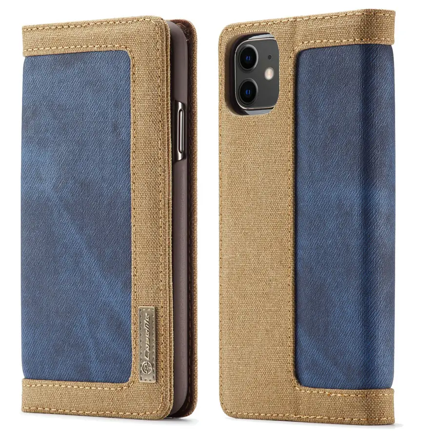 Online Shopping Free Shipping Jean Canvas Pu Leather Wallet For iPhone Xs Max Mobile Accessories For iPhone 11 Case