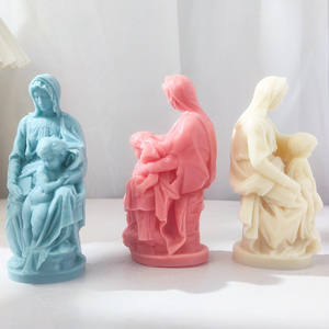 BS327 figurine classique grecque <span class=keywords><strong>femme</strong></span> Mary <span class=keywords><strong>buste</strong></span> Statue Silicone moule pour Statues Silicone Statue romaine moules pour moulage de béton - Product Image 3