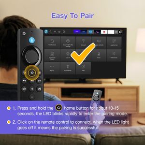รีโมทคอนโทรลทดแทน L5B83G สำหรับ <span class=keywords><strong>Fire</strong></span> Smart <span class=keywords><strong>TV</strong></span> Stick (รุ่นที่ 2/3/4K/Lite/4K Max) ใช้สำหรับ Hisense รุ่นที่ 3, <span class=keywords><strong>TV</strong></span> <span class=keywords><strong>Cube</strong></span> Smart <span class=keywords><strong>TV</strong></span> - Product Image 3