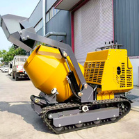 Mini bétonnière à chargement automatique Chargeur de camion à béton avec pompe à chenilles et composants du moteur Moteur de pompe à moteur