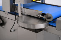 Machine à découper les pains à hamburger de qualité commerciale, faible bruit, haute précision, type à bande transporteuse pour ligne de production de boulangerie