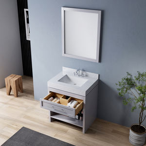 V-NONH 30'' Modern Bathroom Vanity Set with LED Mirror <b>Under</b>-mounted Square <b>Sink</b> School & Apartment Ready Bathroom <b>Cabinet</b> - Product Image 3