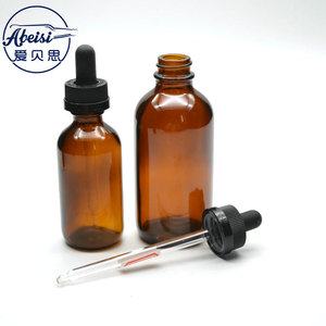 Flacons compte-gouttes de laboratoire 120 <span class=keywords><strong>ml</strong></span> en verre ambré Boston rond pour huiles essentielles avec compte-gouttes noir à nervures - Product Image 3