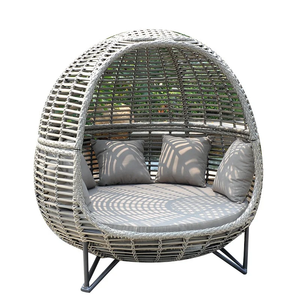 <span class=keywords><strong>Lettino</strong></span> <span class=keywords><strong>Prendisole</strong></span> a Baldacchino da Esterno Stile Nordico, Divano Lounge da Giardino e <span class=keywords><strong>Spiaggia</strong></span>, Arredo in Rattan con Telaio in Alluminio - Product Image 6