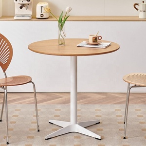 Table de bistrot blanche X Base avec chaise en acier inoxydable à lattes en forme d'éventail, pieds chromés, ensemble de mobilier moderne et étanche pour café et salon de thé - Product Image 3