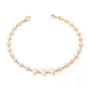 ファッション3mmテニスブレスレット3mmラウンドカットクリアモアッサナイト925シルバーアイスアウトレディースジュエリー高品質ブレスレット - Product Image 5