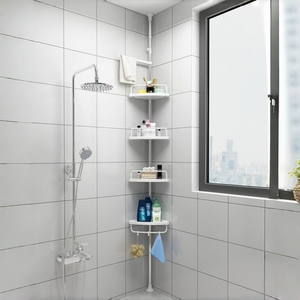 JANKO support de douche à tige télescopique <span class=keywords><strong>pour</strong></span> salle de bain et baignoire support de support de bain sur pied - Product Image 2
