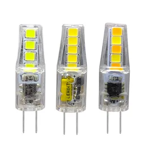 G4 lâmpada milho led 2835 lâmpada, ac/dc 12v 220v 2w, três cores, destaque, economia de energia, casa