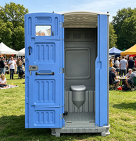 Cabine de toilette portable de luxe écologique en HDPE avec lavabo, réservoir septique 350L, garantie 5 ans, pour cuisine et extérieur