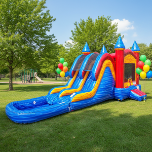 Château gonflable commercial pour adultes et enfants avec toboggan à vendre - Product Image 1