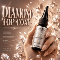 Vernis à ongles MCBL Diamond Gloss Top Coat, transparent cristallin, sans résidu, haute brillance, approvisionnement en gros direct usine