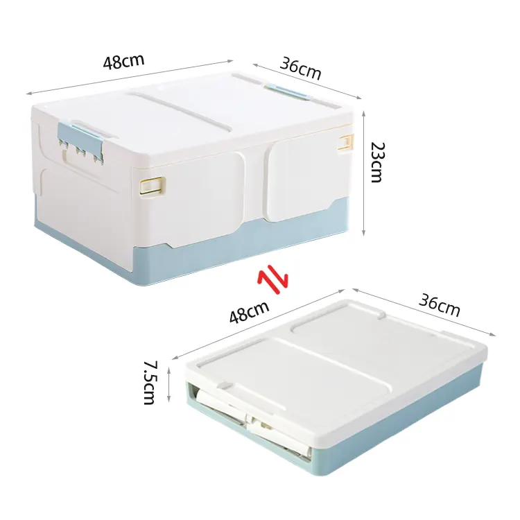 Multifunctional Plastic Car Portable Clothes Foldable Living boxes Stackable Book Storage Box For Toys