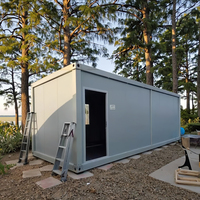 Mini-villa légère en acier, style moderne, pour hôtel-resort, maisonnette, usage en salon, bureau préfabriqué en panneaux sandwich