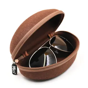 最佳包装RPET回收便携式拉链Eva眼镜盒定制标志眼镜eva盒硬太阳镜包装