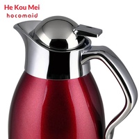 Bouilloire isotherme He Kou Mei en acier inoxydable 304, grande capacité 2L, style européen, avec couvercle, pour bureau, hôtel, restauration, théière, eau