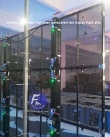 Pantalla LED Transparente Personalizada para Cortinas, Pantalla Grande para Publicidad en Fachadas de Vidrio de Complejos Comerciales