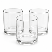 Porte-bougie en verre transparent de qualité supérieure, tailles assorties, pour bougies chauffe-plat, idéal pour la décoration de mariage et de table à la maison