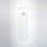 Planche de skateboard longue en acrylique transparente personnalisée par le fabricant, épaisseur 8 mm, avec impression personnalisée, plaque plate pour décoration murale à domicile