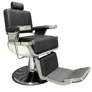 Chaise de <span class=keywords><strong>barbier</strong></span> en cuir synthétique robuste, construction en acier chromé, pompe hydraulique moderne, hôtel, salon de beauté, salon de coiffure - Product Image 4