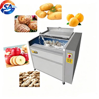 Geüpgradede fruit- en groentereinigings- en schilmachine voor aardappel, gember, lotuswortel, papaya en zoete aardappel.