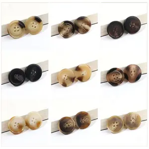 Wholesale 4 Holes Shiny Smooth Resin ECO-Friendly Plastic Button For Clothes Suit