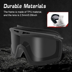 戦術的保護ゴーグル2.5mm厚レンズUV400耐衝撃性安全メガネアウトドアスポーツ用 - Product Image 4