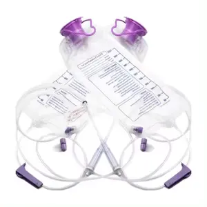 Sac par gravité CE personnalisé à usage unique pour alimentation entérale médicale avec grand ensemble de tubes de sac de nutrition parentérale de 1200ml