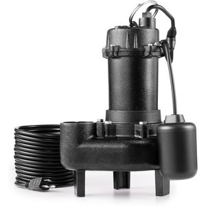 Bomba Sumergible para Aguas Residuales Vevor de 1 HP, 5200 GPH, Hierro Fundido con Interruptor de Flotador, 2 Pulgadas NPT - Product Image 1