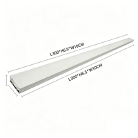 Luminaire linéaire LED 3M 45W, largeur 10 cm, en plastique et acier, connectable pour bureau/métro/station
