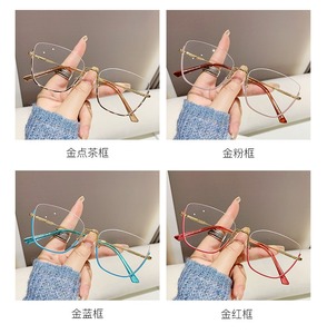 <span class=keywords><strong>Lunettes</strong></span> demi-monture ultra-légères <span class=keywords><strong>anti</strong></span>-lumière <span class=keywords><strong>bleue</strong></span> Montures optiques TR Metal <span class=keywords><strong>Lunettes</strong></span> pour femmes avec logo personnalisé Monture de <span class=keywords><strong>lunettes</strong></span> - Product Image 6