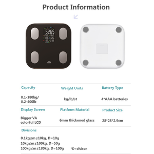 Produit industriel nouveau 2023, grand écran VA, 18 données corporelles, balance intelligente, balance de salle de bain intelligente haut de gamme, personnalisation commerciale - Product Image 5