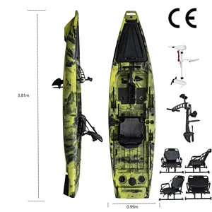 Kayak individual profesional LSF de 3.81 m de HDPE para pesca con asiento trasero de aluminio mejorado - Product Image 5