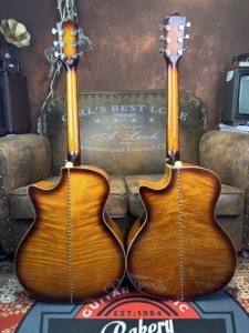Guitarra Acústica Cutaway GA de 41 Pulgadas con Tapa de Abeto Sólido y Fondo y Laterales de Arce, Color Vintage Sunset, Guitarra Folk para Interpretación Musical con Logo - Product Image 5