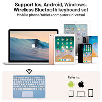 Clavier sans fil TASSO BT en plastique, pour téléphone, tablette, ordinateur portable, 9,7-11 pouces, utilisation sur ordinateur de bureau, silencieux, ultra fin, design ergonomique