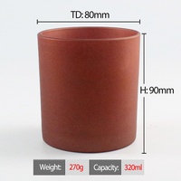 LANGXU 9x10cm 350ml koyu siyah 100% parafin balmumu lüks cam mumlar kavanozlar düğün parti için toptan