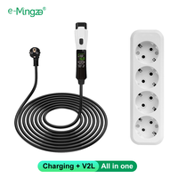 Chargeur EV E-mingze 2 en 1 Type 2 GBT AC 3,5 kW 13/16A Monophasé avec prise UK EU Chargeur portable