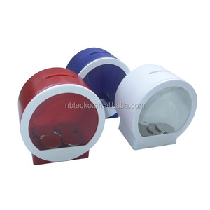 <span class=keywords><strong>Dispensador</strong></span> de monedas promocional logotipo personalizado alcancía plástico 2 rejillas Mini caja de almacenamiento de monedas de dinero - Product Image 2