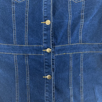 Haute qualité personnalisé grande taille M-5XL à manches longues Denim mini jupes Sexy à la mode tenue décontractée épaule pour les femmes naturel