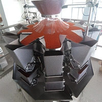 Machine d'emballage verticale à 10 têtes pour fraises congelées et fruits secs, avec pesage et scellage automatiques