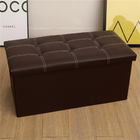 Banc de rangement ottoman moderne en cuir, pliable, empilable, polyvalent, avec housse amovible, taille personnalisée, pour chambre, hôtel, école