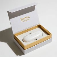 Boîte magnétique personnalisée et boîte cadeau bleue pour ensemble de soins de la peau et emballage de luxe, texture de papier élégante