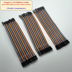 Cablagem personalizada 10 20 30 40 50 100cm Comprimento Cabo Plano Dupont2.54 Fêmea para Fêmea Fita Jumper Montagem de Cabos - Product Image 4