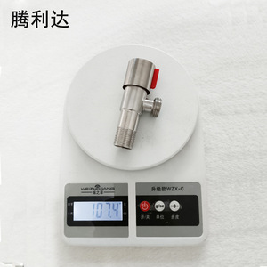 วาล์วมุมสแตนเลส 304 พร้อมแกนทองแดงสำหรับน้ำร้อนน้ำเย็นหนึ่งทางเข้าสองทางออกเกลียวตัวผู้ - Product Image 2