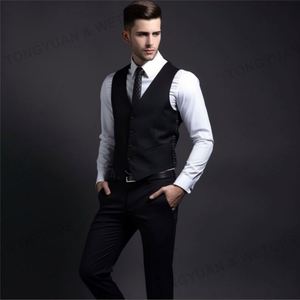 <span class=keywords><strong>Blazer</strong></span> à la mode pour hommes vestes de grande taille pour hommes costume formel pour hommes d'affaires à simple boutonnage costume en <span class=keywords><strong>tweed</strong></span> Slim Fit - Product Image 2