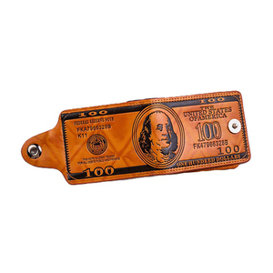 Men's Luxury Brown PU Leather <strong>Trifold</strong> <strong>Wallet</strong> Short Synthetic Leather Money Purses for One Hundred Dollar US100 Tri-fold <strong>Wallets</strong> - Product Image 6