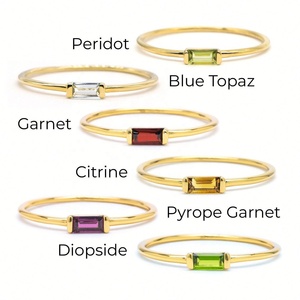 Bagues de fiançailles personnalisées en émeraude, plaquées or 14K 18K, argent sterling 925, diamant, pierres précieuses naturelles pour femmes - Product Image 5