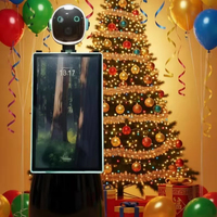 Cabina de Fotos Robótica con Pantalla de 32 Pulgadas, Ideal para Fiestas, Cámara para iPad, Impresión Autoservicio, Red Inalámbrica/Bluetooth