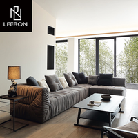 Tissu de luxe confortable salon moderne velours sectionnel dernière conception ensemble de canapés en forme de L canapé sectionnel